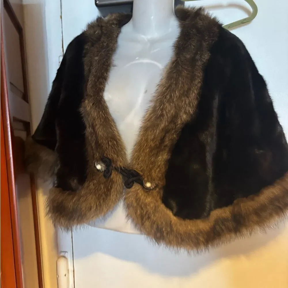 Fur Stole dresssuit coat shawl accessory throw jacket cape wrap accessory poncho